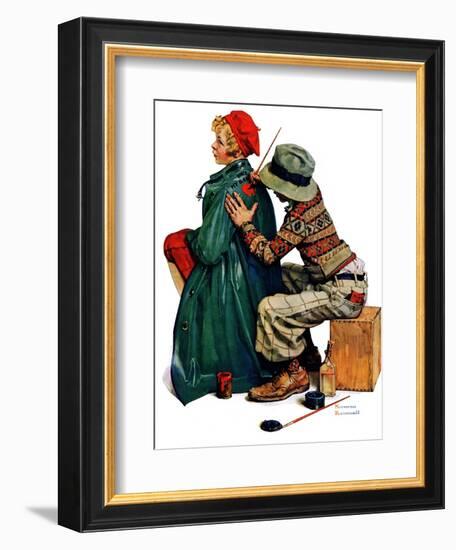 "Young Artist" or "She's My Baby", June 4,1927-Norman Rockwell-Framed Giclee Print