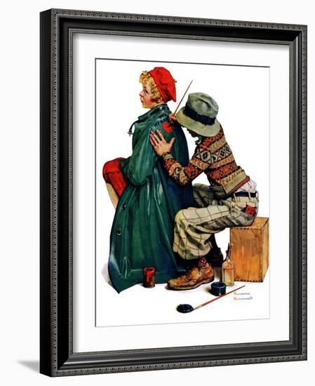 "Young Artist" or "She's My Baby", June 4,1927-Norman Rockwell-Framed Giclee Print