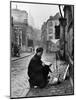 Young Artist Paints Sacre Coeur from the Ancient Rue Narvins-Ed Clark-Mounted Photographic Print
