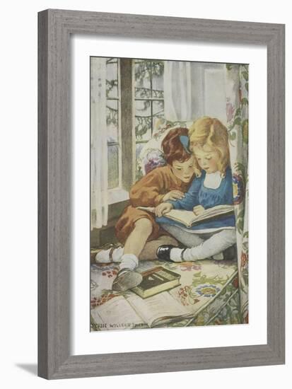 Young Boy and Girl-Jessie Willcox-Smith-Framed Giclee Print