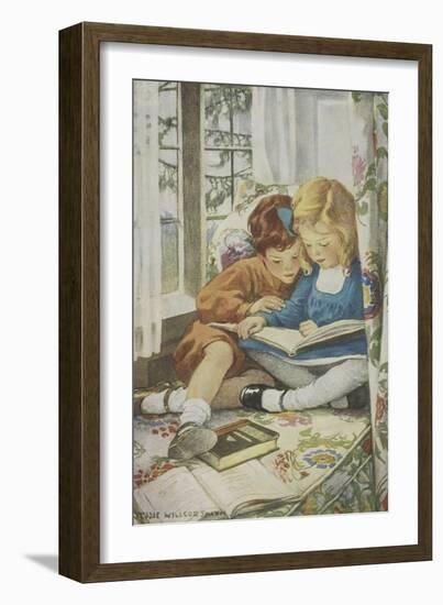 Young Boy and Girl-Jessie Willcox-Smith-Framed Giclee Print