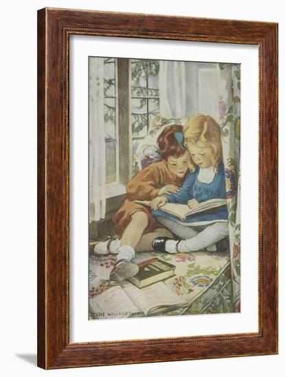 Young Boy and Girl-Jessie Willcox-Smith-Framed Giclee Print