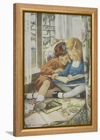 Young Boy and Girl-Jessie Willcox-Smith-Framed Premier Image Canvas