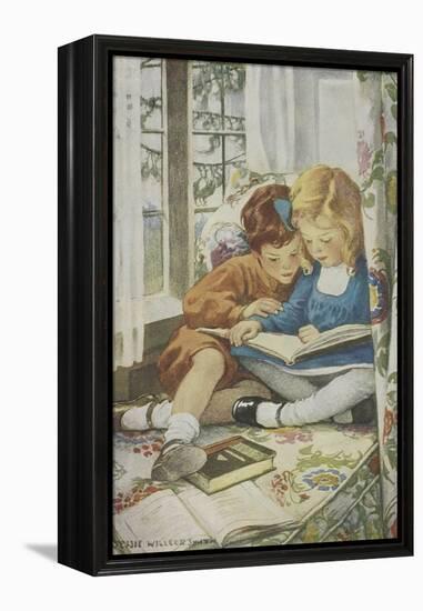 Young Boy and Girl-Jessie Willcox-Smith-Framed Premier Image Canvas