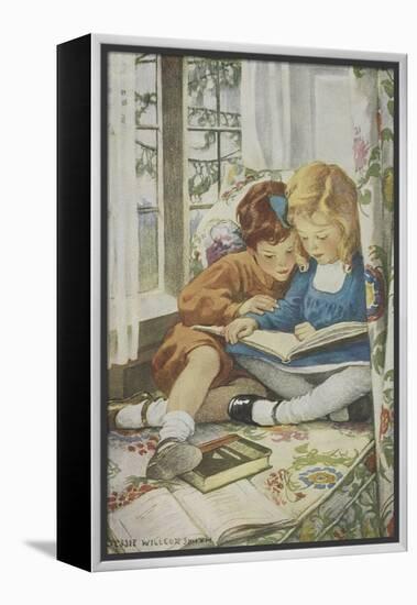 Young Boy and Girl-Jessie Willcox-Smith-Framed Premier Image Canvas