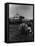 Young Boy and His Dog Watching the Circus Tents Being Set Up-Myron Davis-Framed Premier Image Canvas