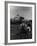 Young Boy and His Dog Watching the Circus Tents Being Set Up-Myron Davis-Framed Photographic Print