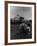 Young Boy and His Dog Watching the Circus Tents Being Set Up-Myron Davis-Framed Photographic Print