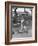 Young Boy Batting in Little League During Game-null-Framed Photographic Print