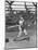 Young Boy Batting in Little League During Game-null-Mounted Photographic Print