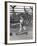 Young Boy Batting in Little League During Game-null-Framed Photographic Print