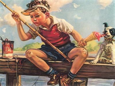 Young Boy Fishing