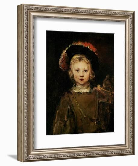 Young Boy in Fancy Dress, circa 1660-Rembrandt van Rijn-Framed Giclee Print