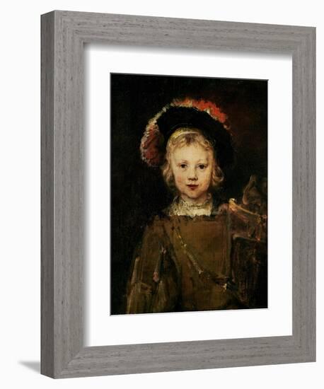 Young Boy in Fancy Dress, circa 1660-Rembrandt van Rijn-Framed Giclee Print