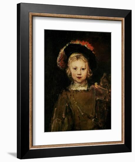 Young Boy in Fancy Dress, circa 1660-Rembrandt van Rijn-Framed Giclee Print