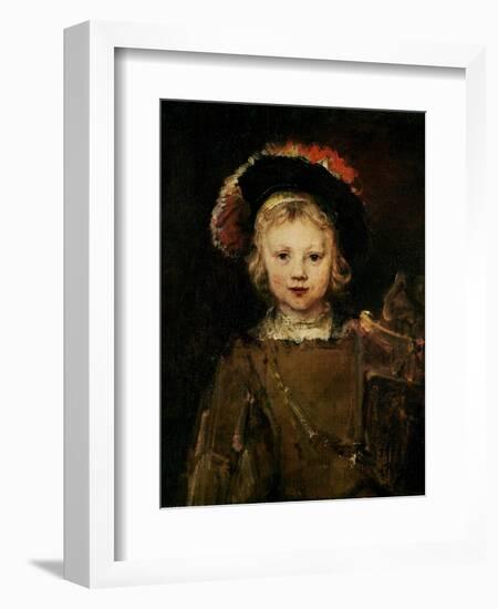 Young Boy in Fancy Dress, circa 1660-Rembrandt van Rijn-Framed Giclee Print