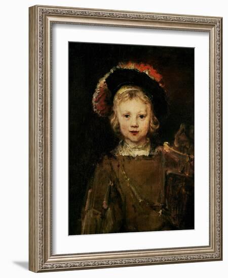 Young Boy in Fancy Dress, circa 1660-Rembrandt van Rijn-Framed Giclee Print