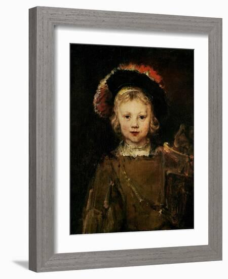 Young Boy in Fancy Dress, circa 1660-Rembrandt van Rijn-Framed Giclee Print