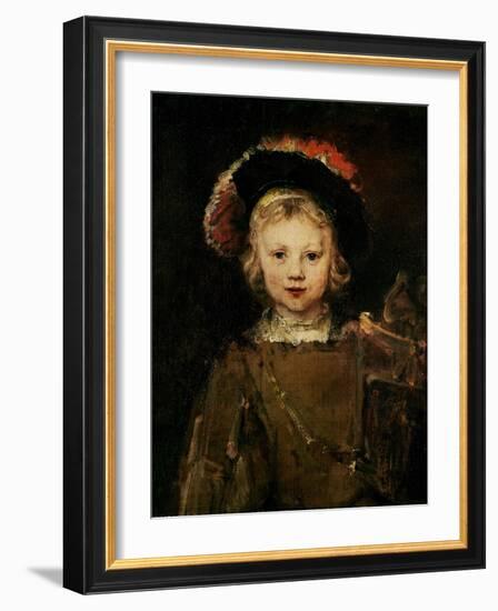 Young Boy in Fancy Dress, circa 1660-Rembrandt van Rijn-Framed Giclee Print