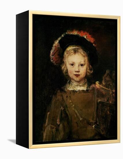 Young Boy in Fancy Dress, circa 1660-Rembrandt van Rijn-Framed Premier Image Canvas