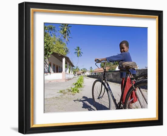 Young Boy on Ibo Island, Part of the Quirimbas Archipelago, Mozambique-Julian Love-Framed Photographic Print