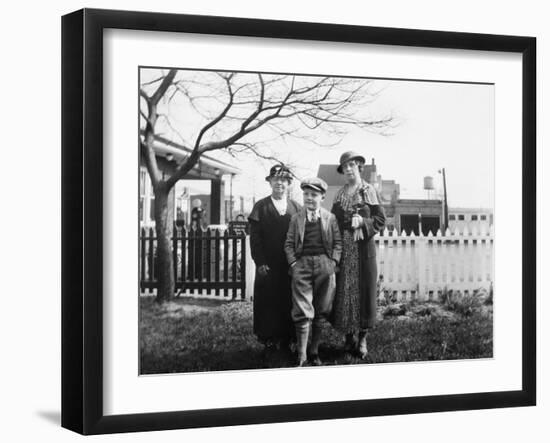Young Boy Poses with His Mother and Grandmother, Ca. 1936.-Kirn Vintage Stock-Framed Photographic Print