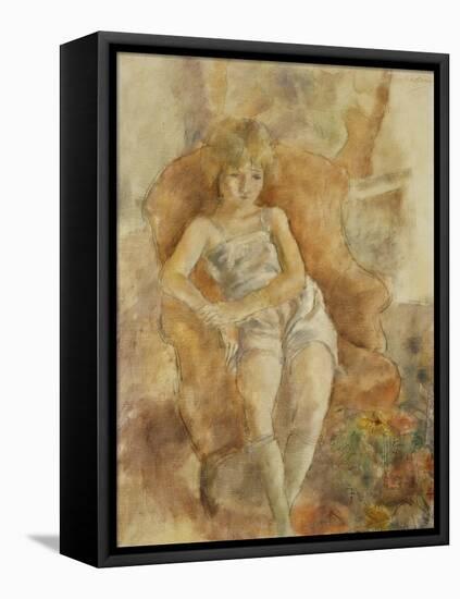 Young Boy Seated, Jeune Fils Assise-Jules Pascin-Framed Premier Image Canvas