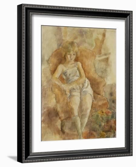 Young Boy Seated, Jeune Fils Assise-Jules Pascin-Framed Giclee Print