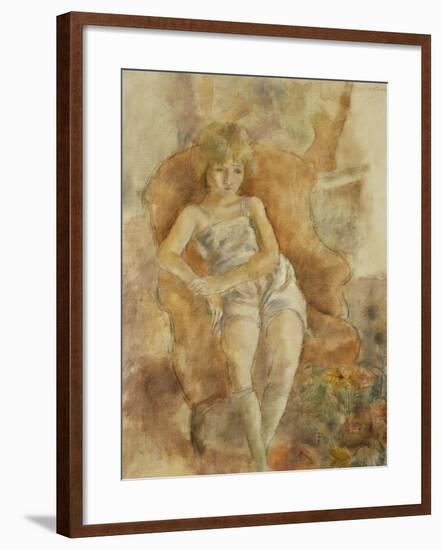 Young Boy Seated, Jeune Fils Assise-Jules Pascin-Framed Giclee Print