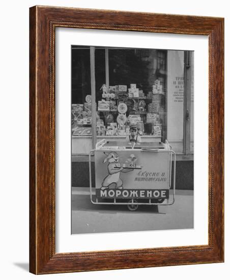 Young Boy Selling Icecream-Carl Mydans-Framed Photographic Print