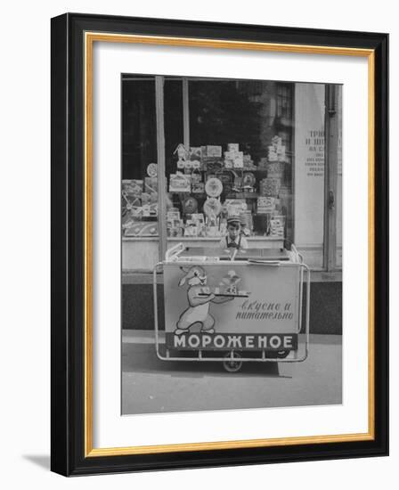 Young Boy Selling Icecream-Carl Mydans-Framed Photographic Print