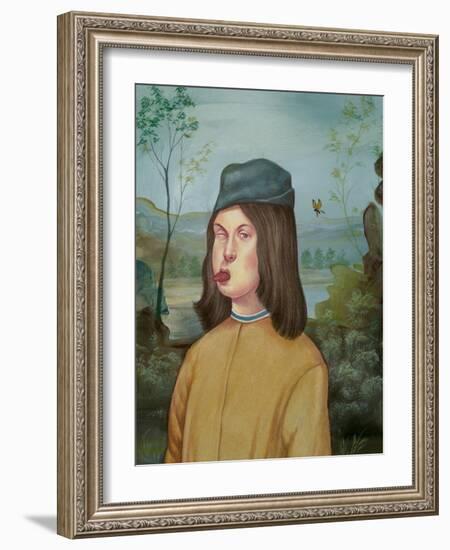 Young Boy with Attitude, 2018 (Acrylic Paint on Illustration Board)-Anita Kunz-Framed Giclee Print