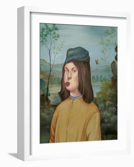 Young Boy with Attitude, 2018 (Acrylic Paint on Illustration Board)-Anita Kunz-Framed Giclee Print