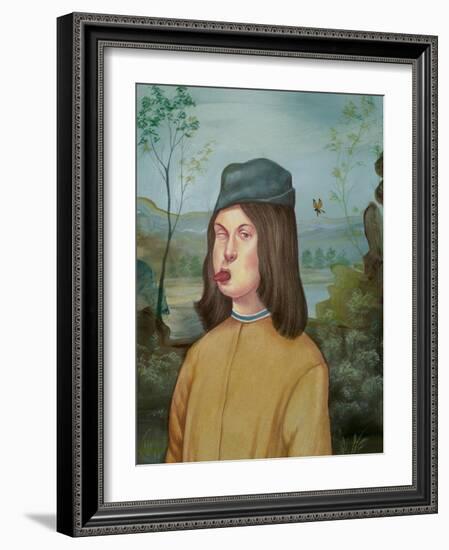 Young Boy with Attitude, 2018 (Acrylic Paint on Illustration Board)-Anita Kunz-Framed Giclee Print