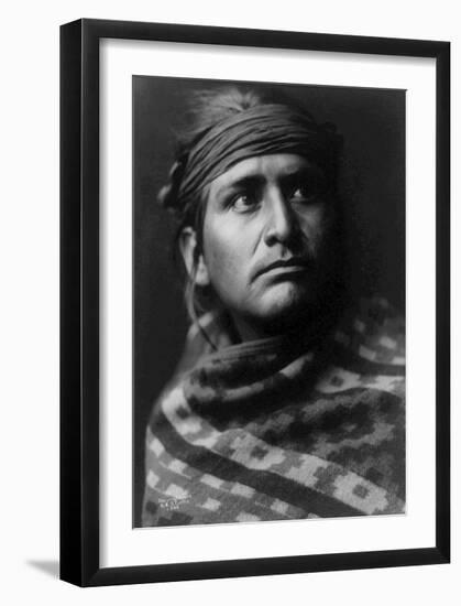 Young Brave-Edward S^ Curtis-Framed Giclee Print