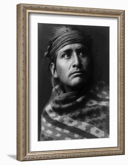 Young Brave-Edward S^ Curtis-Framed Giclee Print