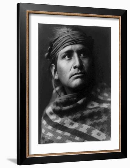 Young Brave-Edward S^ Curtis-Framed Giclee Print