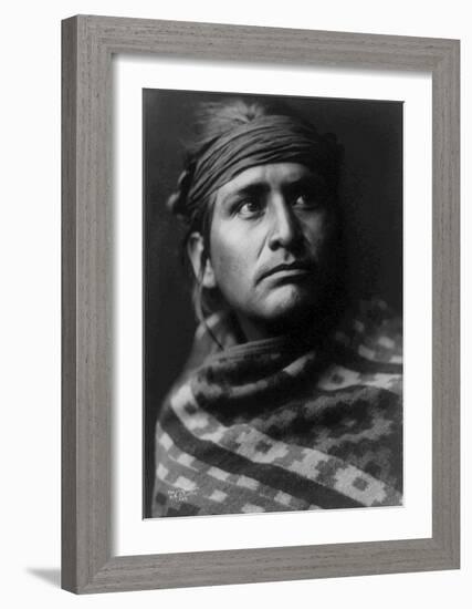 Young Brave-Edward S^ Curtis-Framed Giclee Print