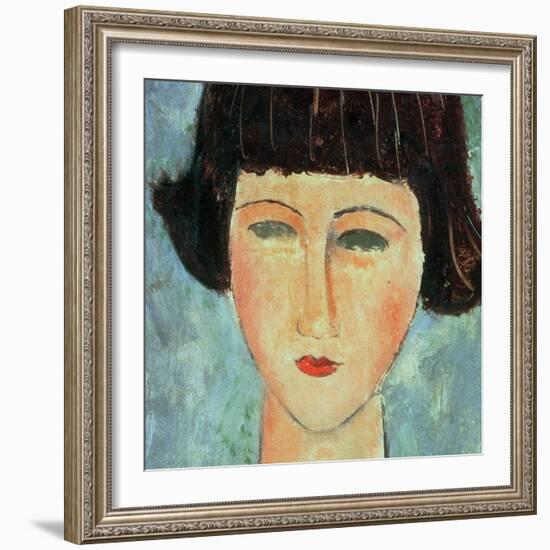 Young Brunette, 1917-Amedeo Modigliani-Framed Giclee Print