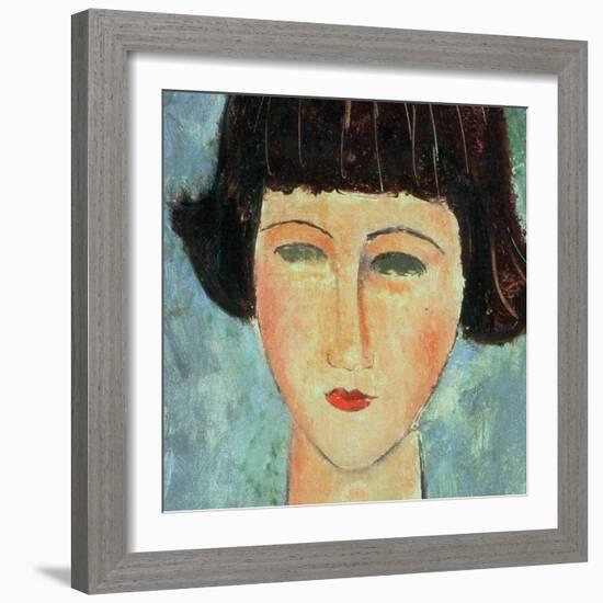 Young Brunette, 1917-Amedeo Modigliani-Framed Giclee Print