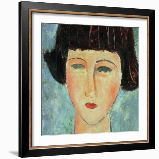 Young Brunette, 1917-Amedeo Modigliani-Framed Giclee Print