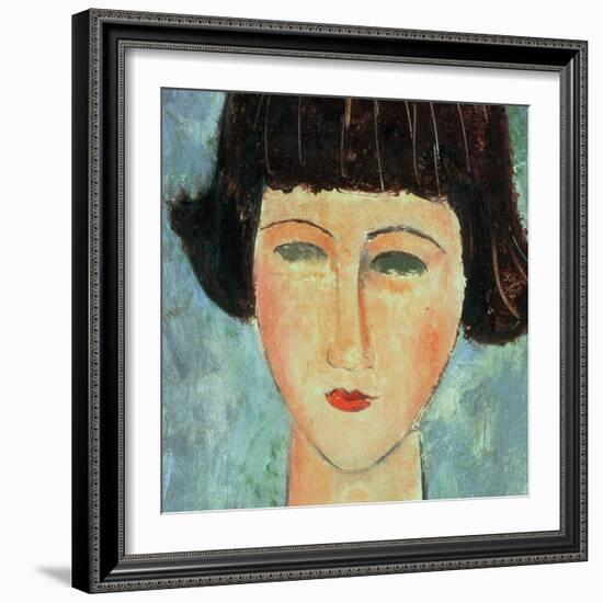 Young Brunette, 1917-Amedeo Modigliani-Framed Giclee Print