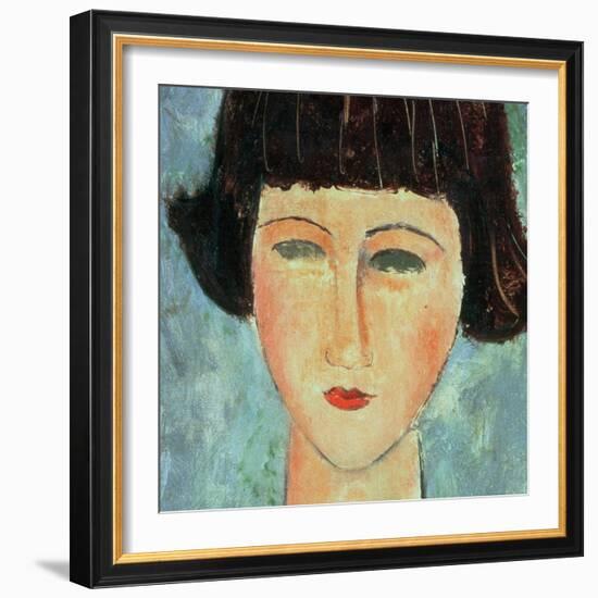 Young Brunette, 1917-Amedeo Modigliani-Framed Giclee Print