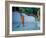 Young Buddhist Monk Sweeps Grounds at Wat Chaimong Khon Along Ping River at Sunset, Thailand-Paul Souders-Framed Photographic Print