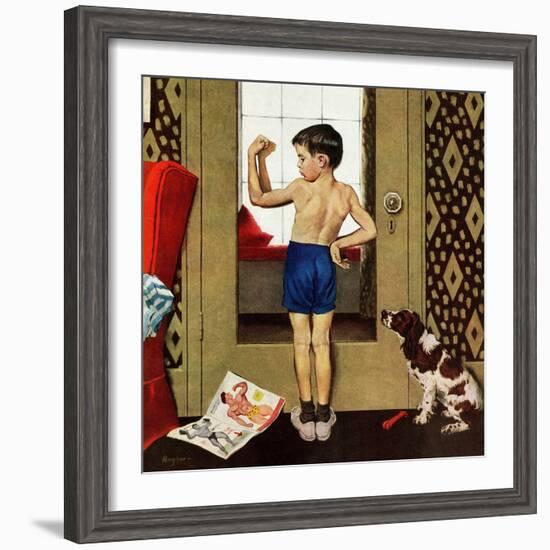 "Young Charles Atlas", November 29, 1952-George Hughes-Framed Giclee Print