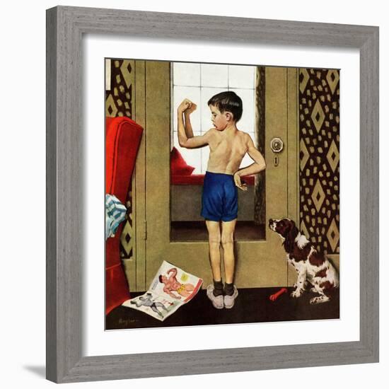 "Young Charles Atlas", November 29, 1952-George Hughes-Framed Giclee Print