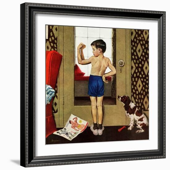 "Young Charles Atlas", November 29, 1952-George Hughes-Framed Giclee Print