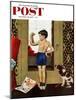 "Young Charles Atlas" Saturday Evening Post Cover, November 29, 1952-George Hughes-Mounted Giclee Print