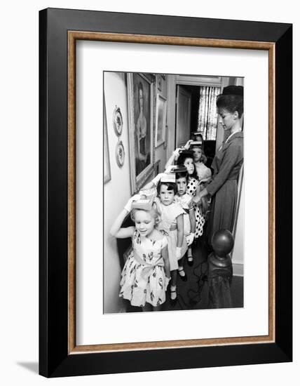 Young Children in Mrs. Young Class for Ladies at Moppets Charm School. Washington DC 1962-Art Rickerby-Framed Photographic Print