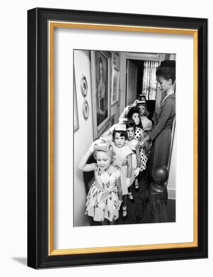 Young Children in Mrs. Young Class for Ladies at Moppets Charm School. Washington DC 1962-Art Rickerby-Framed Photographic Print